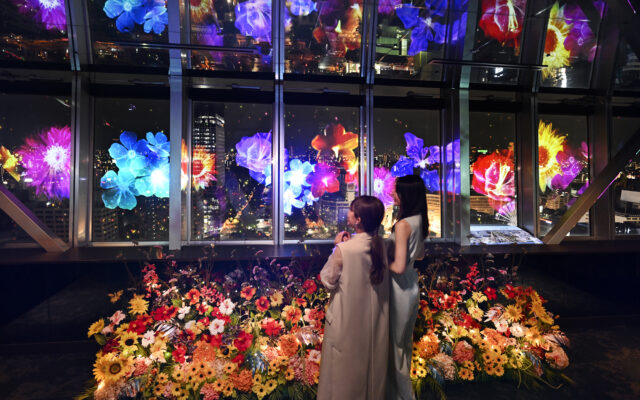 名古屋の夜空×フラワーアートの新・夜景体験『NAKED FLOWER TOWER』開催！