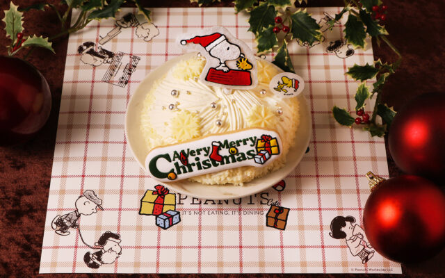 『PEANUTS Cafe』からスヌーピーのクリスマスケーキや限定アイテムが登場！11/20～