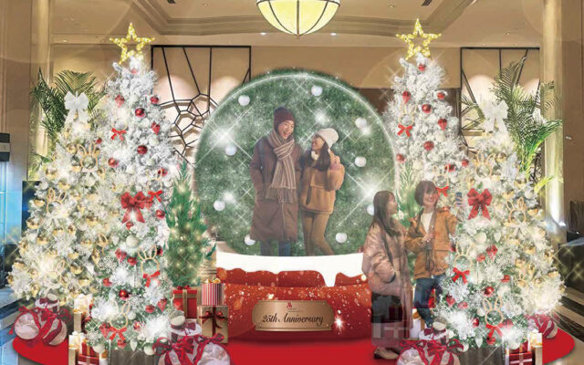 中に入って撮影できる巨大スノードーム出現！名古屋マリオット25周年のクリスマス11/12～