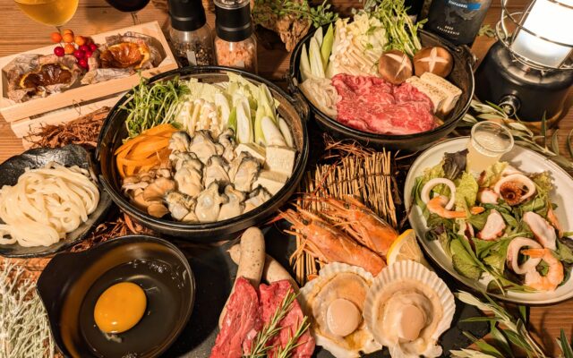 牡蠣鍋or知多牛すき焼き！知多半島のグランピングで選べる冬の熱々鍋プラン11/1〜